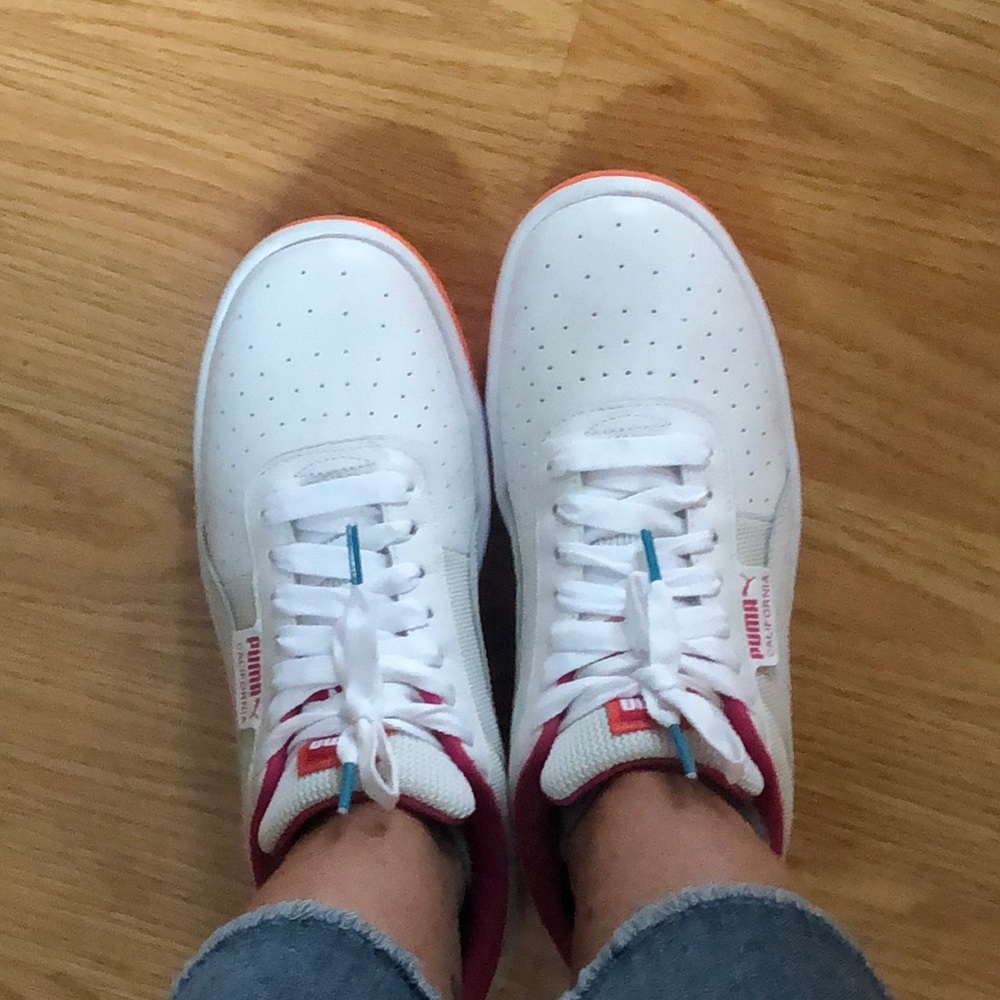 Puma California White Casual Sneakers Size 9
